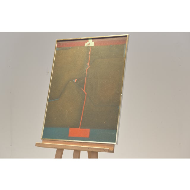 "BREAKTHROUGH" Robert Köck 1975, oil on hardboard, inscribed, signed, and dedicated on the reverse. Abstract composition,...