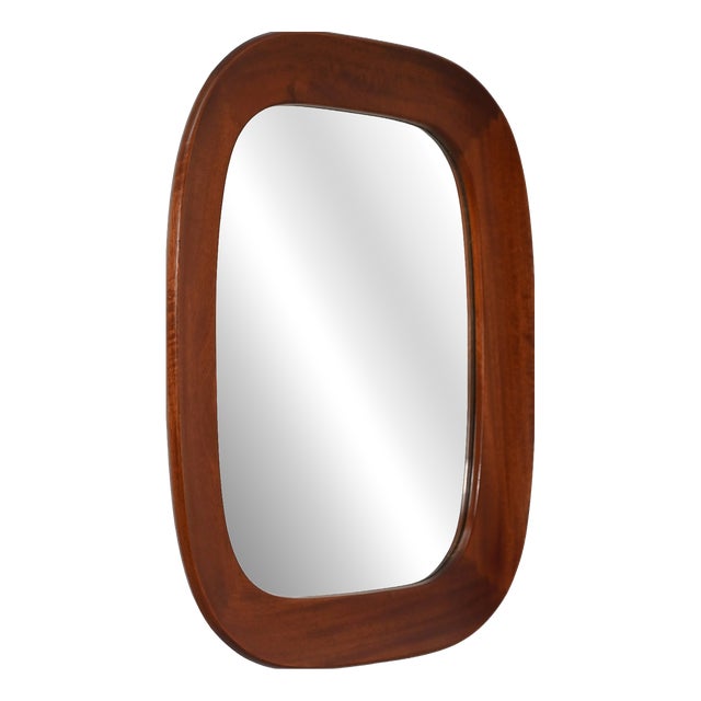 Mirror with Mahogany Frame, 1950s For Sale