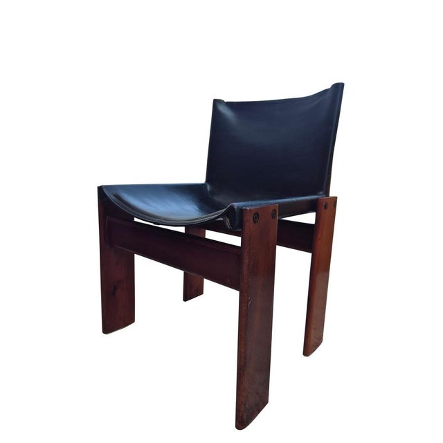 Leather and Beech Chairs attributed to Afra & Tobia Scarpa for Molteni, 1973, Set of 6 For Sale - Image 11 of 18