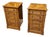Bedside Tables in Elm, Set of 2 For Sale