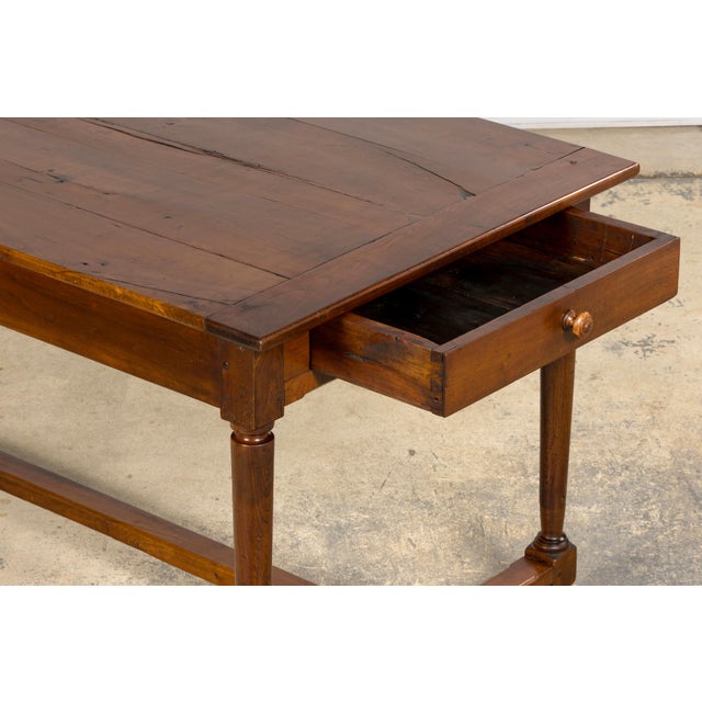 Mid-19th Century French Walnut Dining Table With Drawers, Provence For Sale - Image 15 of 18
