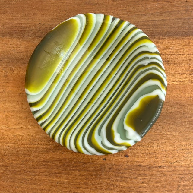 Mid-Century Modern Midcentury Modern Slag Glass Catch-All Dish For Sale - Image 3 of 5