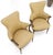 Mid 20th Century Pair of Antique Carved Mahogany Upholstered Fireside Arm Chairs For Sale - Image 5 of 13