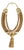 Vintage 1970s Gold Tone Multi-Strand Tassel Bib Necklace, Etruscan Revival Style For Sale