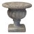 English Garden Stone Urn or Planter Pot on Square Plinth Base For Sale