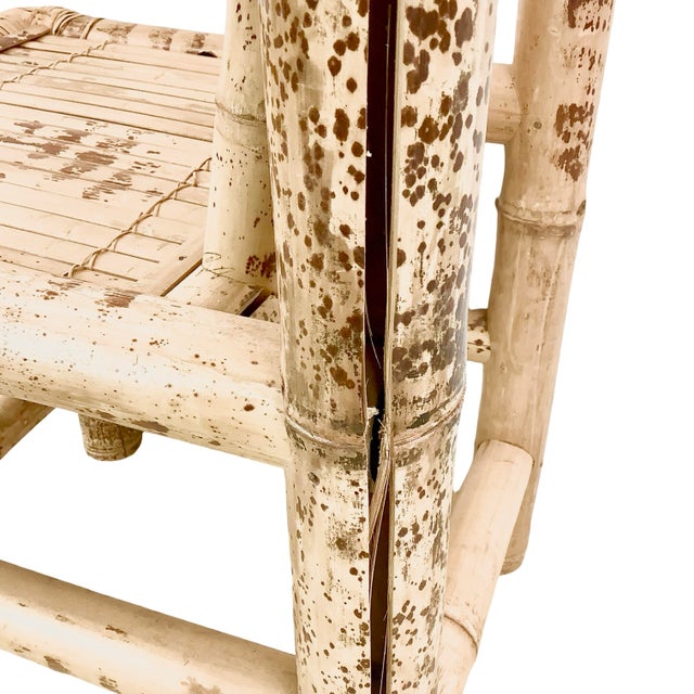 Vintage Natural Bamboo Side Chair With Wrapped Details For Sale - Image 18 of 18