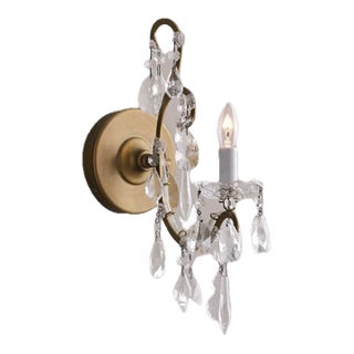 Pair of Rh Baby & Child Manor Court Crystal Wall Sconces For Sale