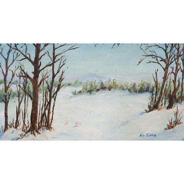 1960s Winter Landscape Painting For Sale