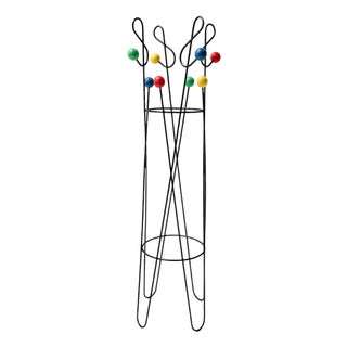 Mid-Century Modern Coat Rack Clef De Sol by Roger Ferraud, 1950s For Sale