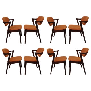 Rosewood Dining Chairs by Kai Kristiansen for Schou Andersen, Customizable Reupholstery, 1960s, Set of 8 For Sale
