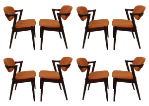 Rosewood Dining Chairs by Kai Kristiansen for Schou Andersen, Customizable Reupholstery, 1960s, Set of 8