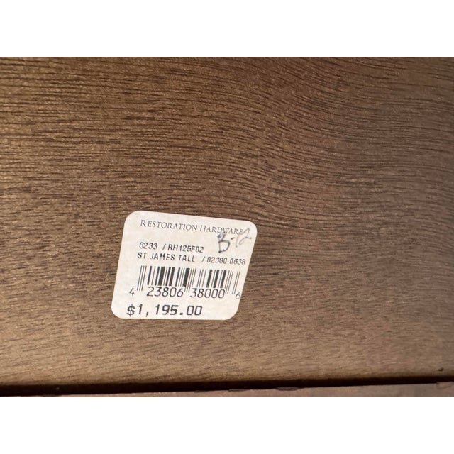 Brown Restoration Hardware St. James Bath Cabinet For Sale - Image 8 of 12