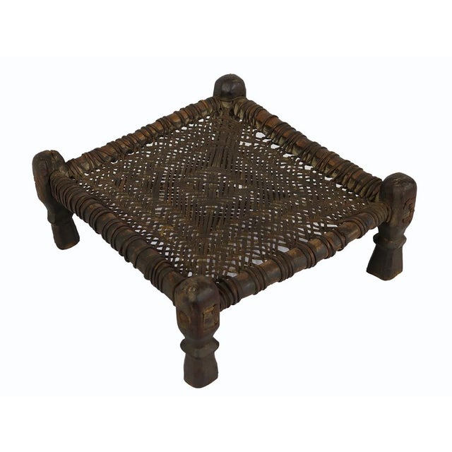19th Century Low Cedar Stool, Nuristan, 1890s For Sale - Image 11 of 16