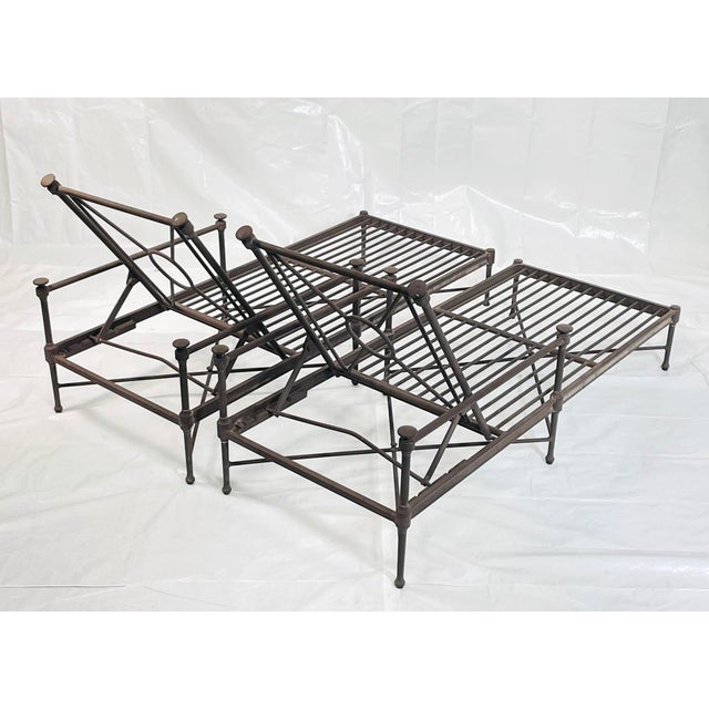 2010s Pair of Restoration Hardware "Catalina" Aluminum Outdoor Lounge Chairs For Sale - Image 5 of 16