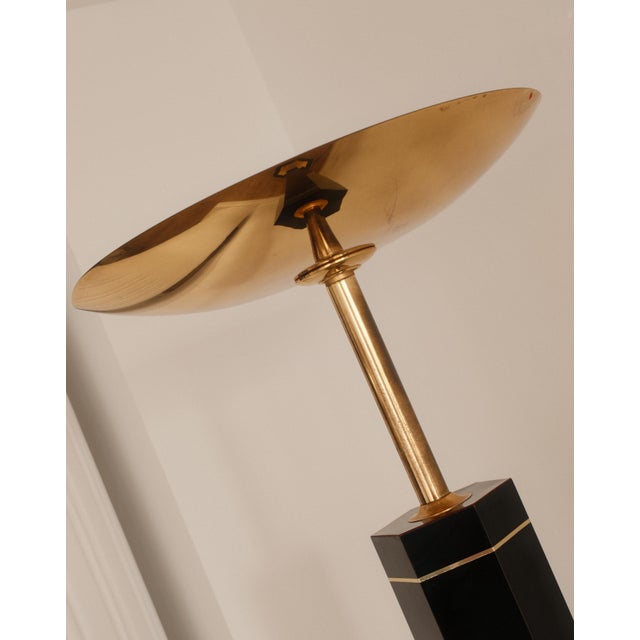 Hexagonal Floor Lamp in the style of Claude Dalle, 1980 For Sale - Image 3 of 6