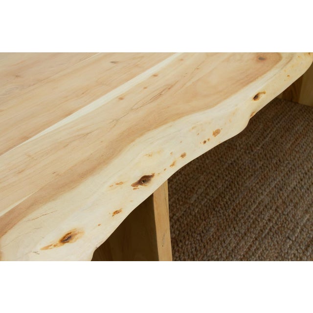 Sun-Bleached 96" Long Live Edge Table For Sale - Image 9 of 15
