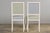 French Louis XVI Style Painted Dining Chairs in Blue & Green Stripe, Set of 6 For Sale - Image 9 of 18