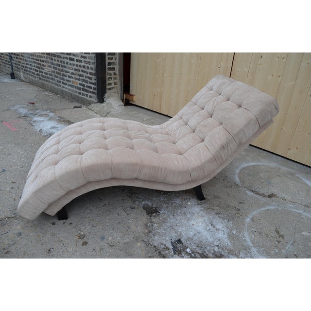 Contemporary Ivory Tufted Chaise Lounge Chair Chairish About 23% of these are living room sofas. contemporary ivory tufted chaise lounge chair