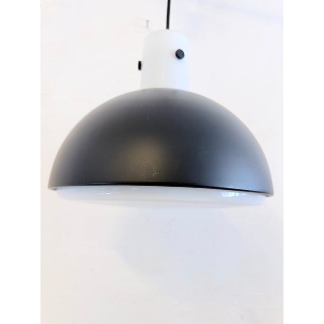 Space Age Glass and Metal Pendant Lamp from Glashütte Limburg, 1970s For Sale - Image 11 of 13