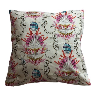 Nautical Seashell and Seahorse Pillow Cover For Sale