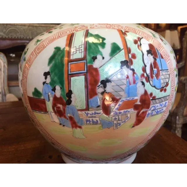 White Vintage Chinese Gourd Form Famille Rose Vases - A Pair For Sale - Image 8 of 13