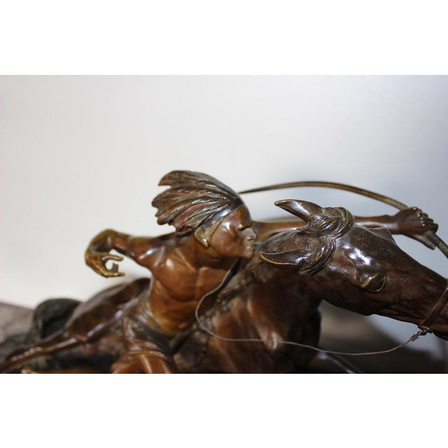 Edouard Drouot, Figure in Ambush in Front of His Horse, 1920s, Bronze For Sale - Image 11 of 17