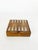 Wooden box with geometric decoration, a decorative piece from the 1980s with a warm, graphic design. Made of wood, this...