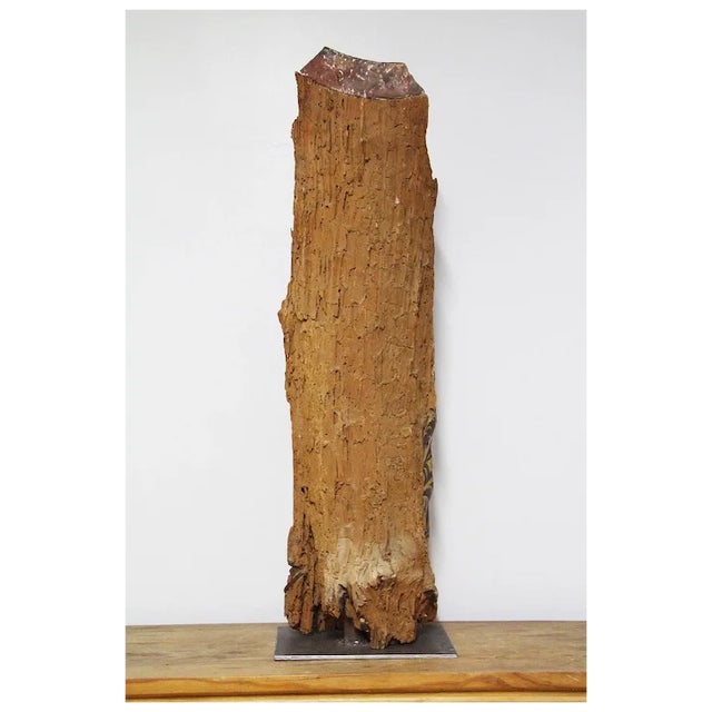 Antique Indo-Portuguese, Baroque Gold Leaf Fragment of Saint Anthony of Padua For Sale - Image 9 of 9