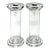 1980s Adaptable Clear Acrylic Candle Holders - A Pair For Sale