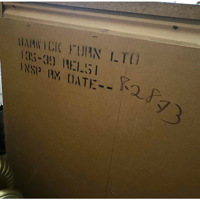 Coffee Mid Century Dated 1973 Ornate Barwick Furniture Hollywood Regency Spanish Armoire Dresser For Sale - Image 8 of 8