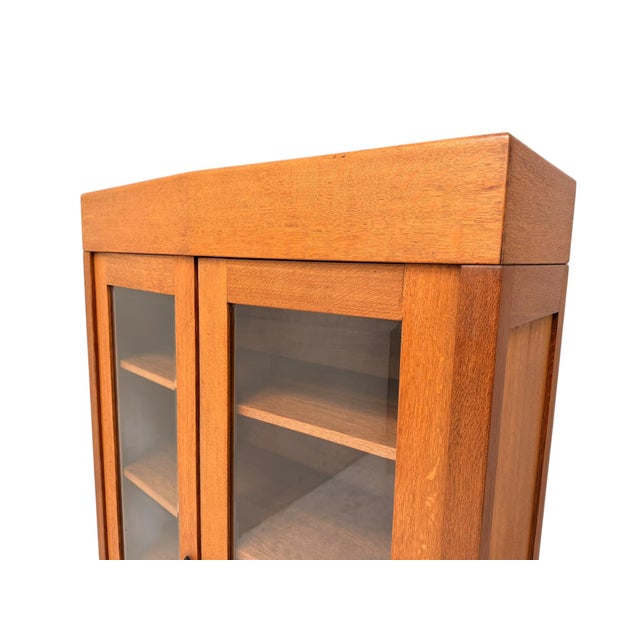 Brown Art Deco Amsterdam School Bookcase by Hildo Krop for Gebroeders Monsieur, 1920s For Sale - Image 8 of 14