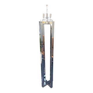 Art Deco Style Sally Sirkin Lewis for I. Robert Scott Chrome Architectural Floor Lamp For Sale