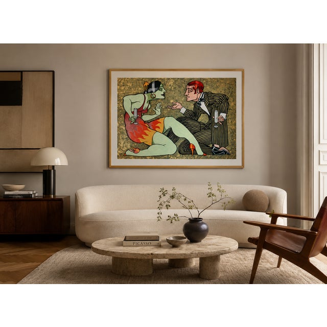 Signed limited edition serigraph by Brazilian artist Juarez Machado. Known for his elegant and expressive compositions,...