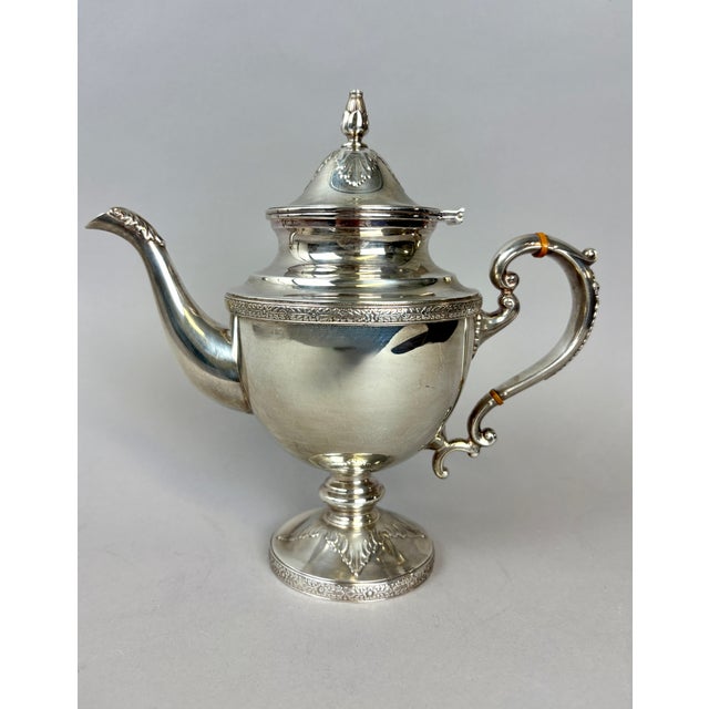 Silver Exceptional Japanese .950 Silver Tea and Coffee Set by Toshikazu With Original Fitted Case For Sale - Image 8 of 18