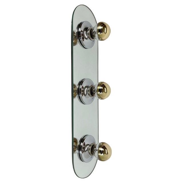 Pop Art Space Age Silver Mirror Wall Light from Eglo Light, Germany, 1980s For Sale