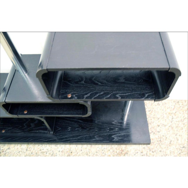 Black Hallway Cabinet with Coat Rack, 1970s For Sale - Image 8 of 10