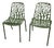Fast Forest Chairs in Forest Green Powder-Coated Aluminum, 2010s, Set of 2 For Sale