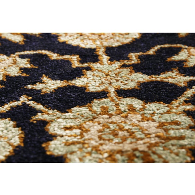 Vintage Qum Brown Beige and Red Silk Persian Rug For Sale In New York - Image 6 of 7