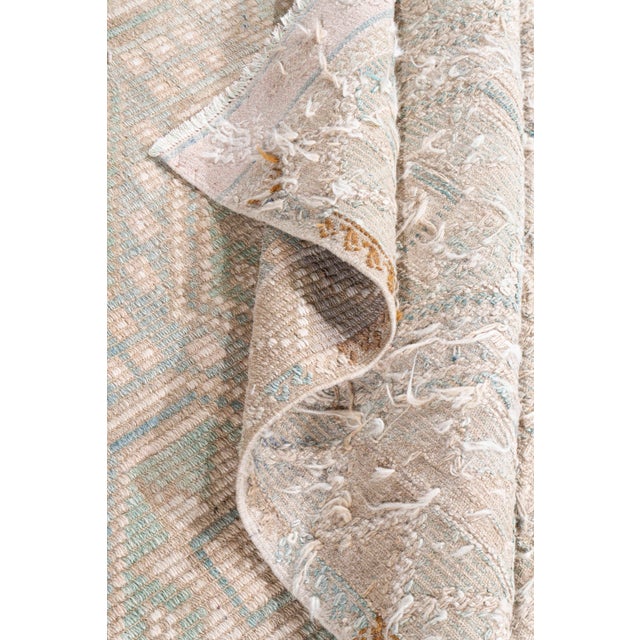 Textile Vintage Circa 1940 Tan Turkish Kilim Flatweave Rug 5ft 9in X 9ft 6in For Sale - Image 7 of 15