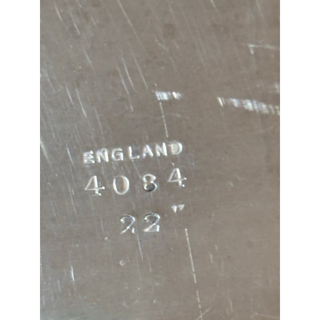 Platinum Antique William Adams English Sheffield Silverplate Art Nouveau Grape Motif 26.5"x17" Tray. For Sale - Image 8 of 10