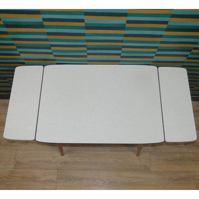Extendable Wooden Kitchen Table with Resopal Top, 1950s For Sale - Image 10 of 13