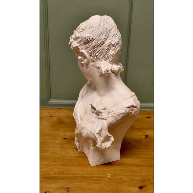 Art Nouveau Bust of a Lady after Alfred Foretay, 1940 For Sale - Image 6 of 8