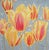Tulips night blossomed. 2012, oil on canvas, 30x30 cm reddish-yellow tulips on silver background kristine kvitka (1983)...