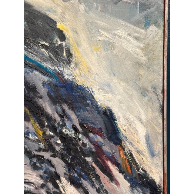 Chennet Juhlin, Abstract Landscape, 1950s, Oil on Canvas, Framed For Sale - Image 9 of 18