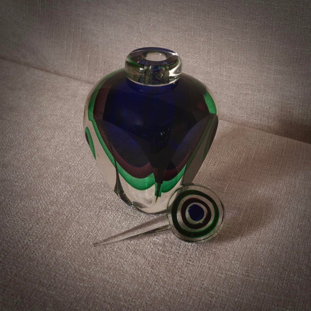 Mid-Century Modern Murano Glass Perfume Bottle, Italy, 1990s For Sale - Image 4 of 9