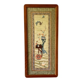 Late 19th Century Asian Silk Panel For Sale