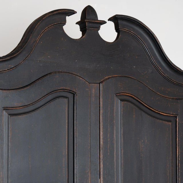 Early 19th Century Tall Swedish Black Secretary Bureau For Sale - Image 4 of 14