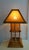 Bamboo Rattan Pagoda Table Lamp, Italy, 1990s, in Very Good conditions. Designed 1990 to 1999 European Plug (up to...