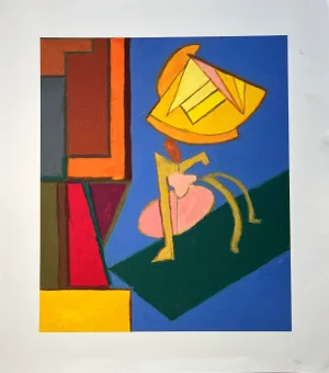 Jessica Leak Alexander Colorful Abstract Lithograph