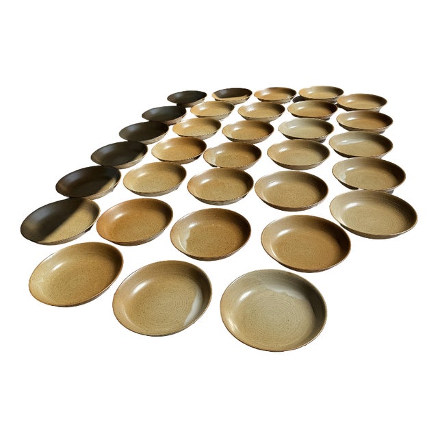 Village France D19 Soup Plates from CNP, 1980s, Set of 29 For Sale